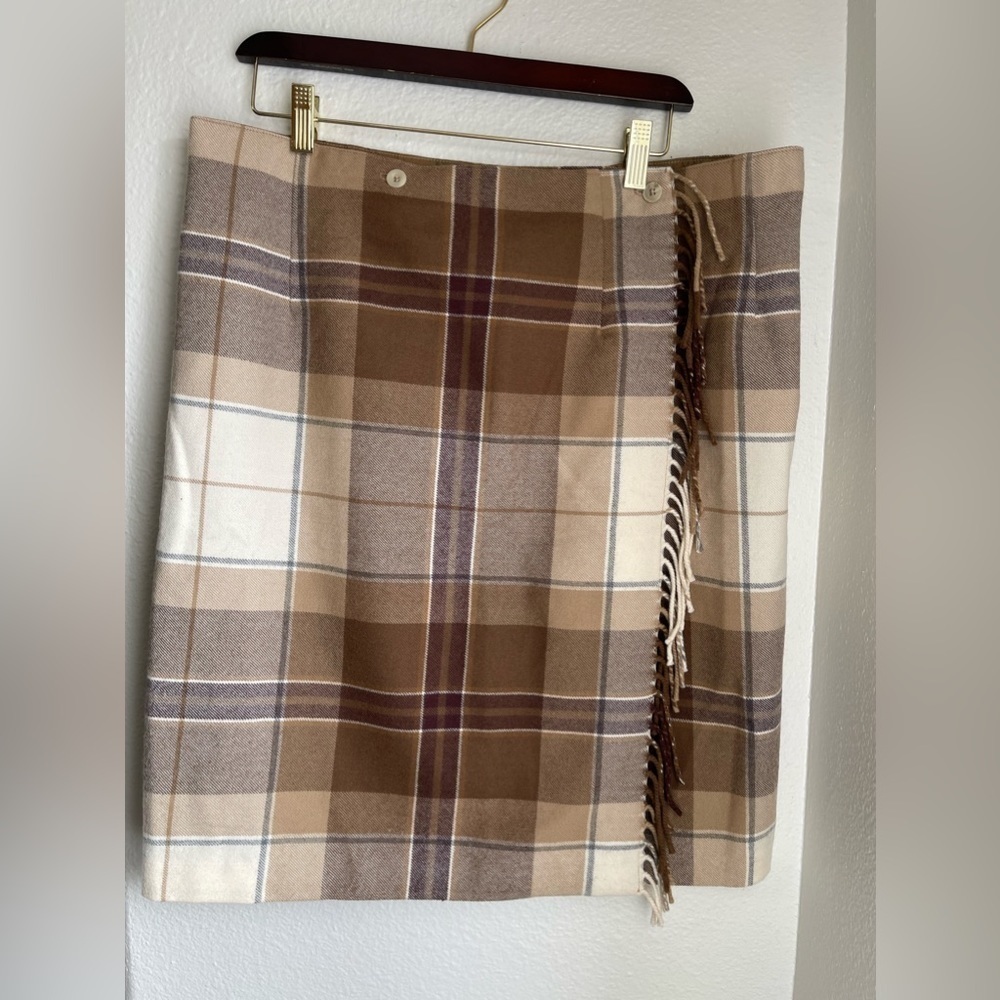 Vintage western fringe wrap skirt from Talbots.